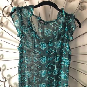 Pretty green top, work/play, M